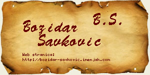 Božidar Savković vizit kartica